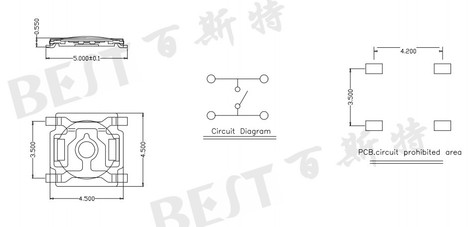 貼片輕觸開關規(guī)格書