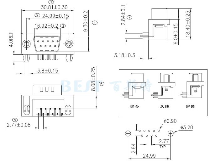 DB連接器DR-9P-04