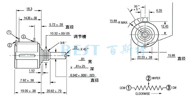 JML精密電位器3540_參考圖